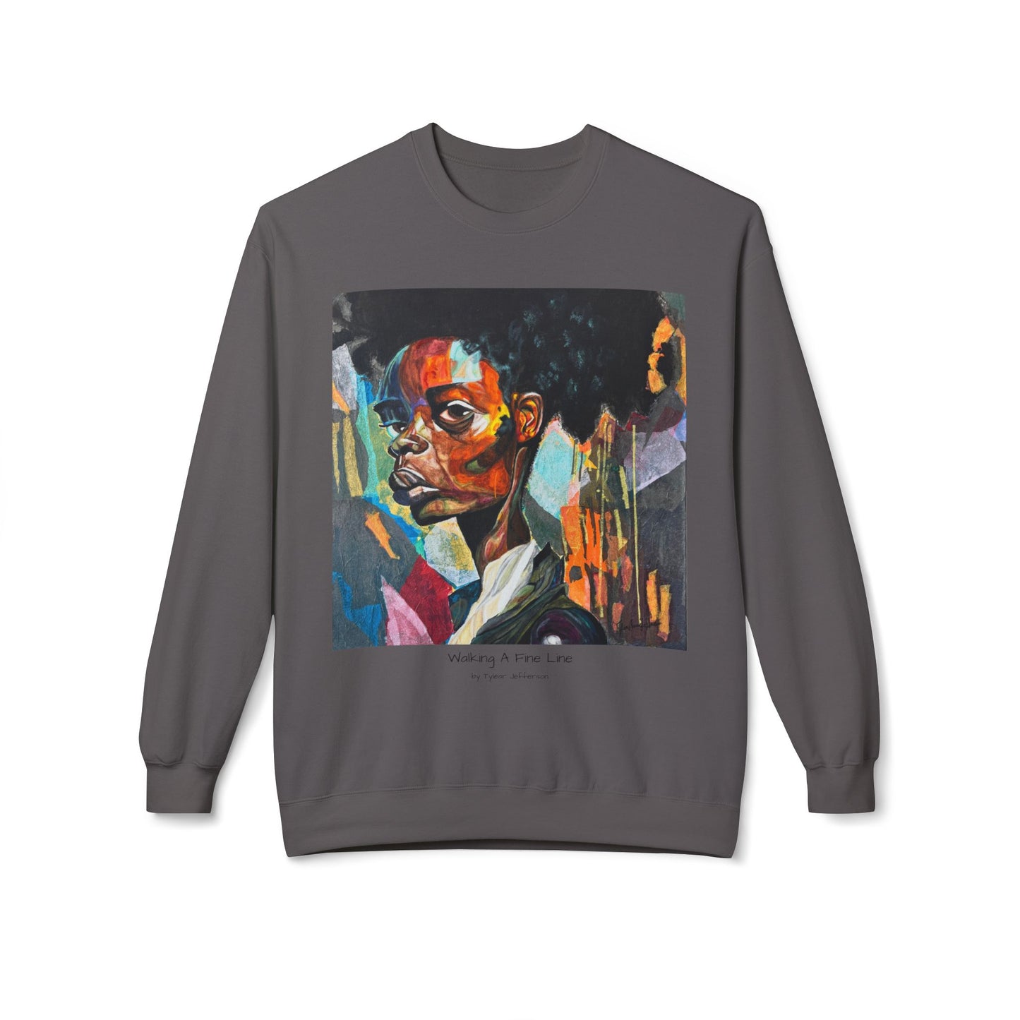 Walking A Fine Line - Artist Tylear - Unisex Midweight Softstyle Fleece Crewneck Sweatshirt