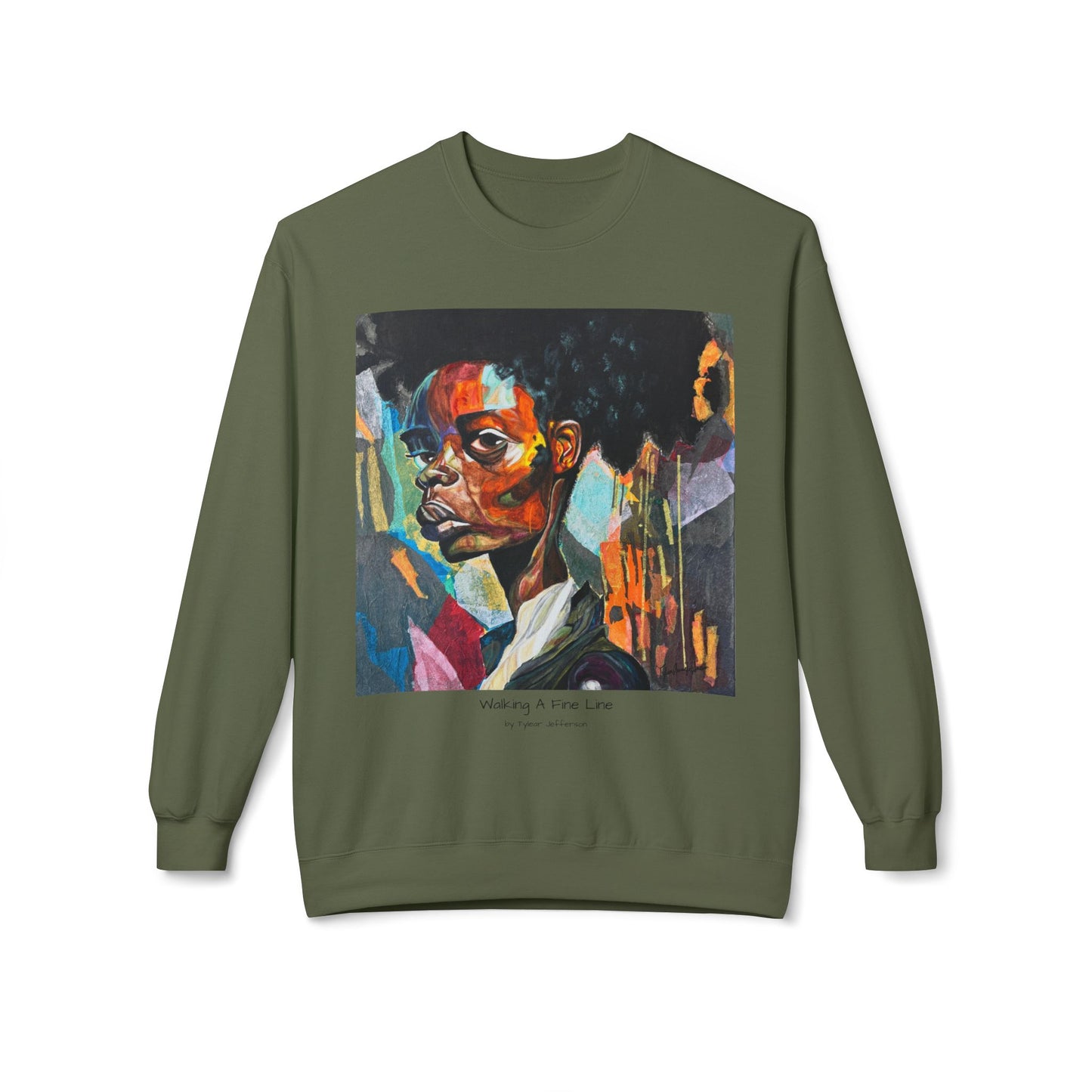 Walking A Fine Line - Artist Tylear - Unisex Midweight Softstyle Fleece Crewneck Sweatshirt