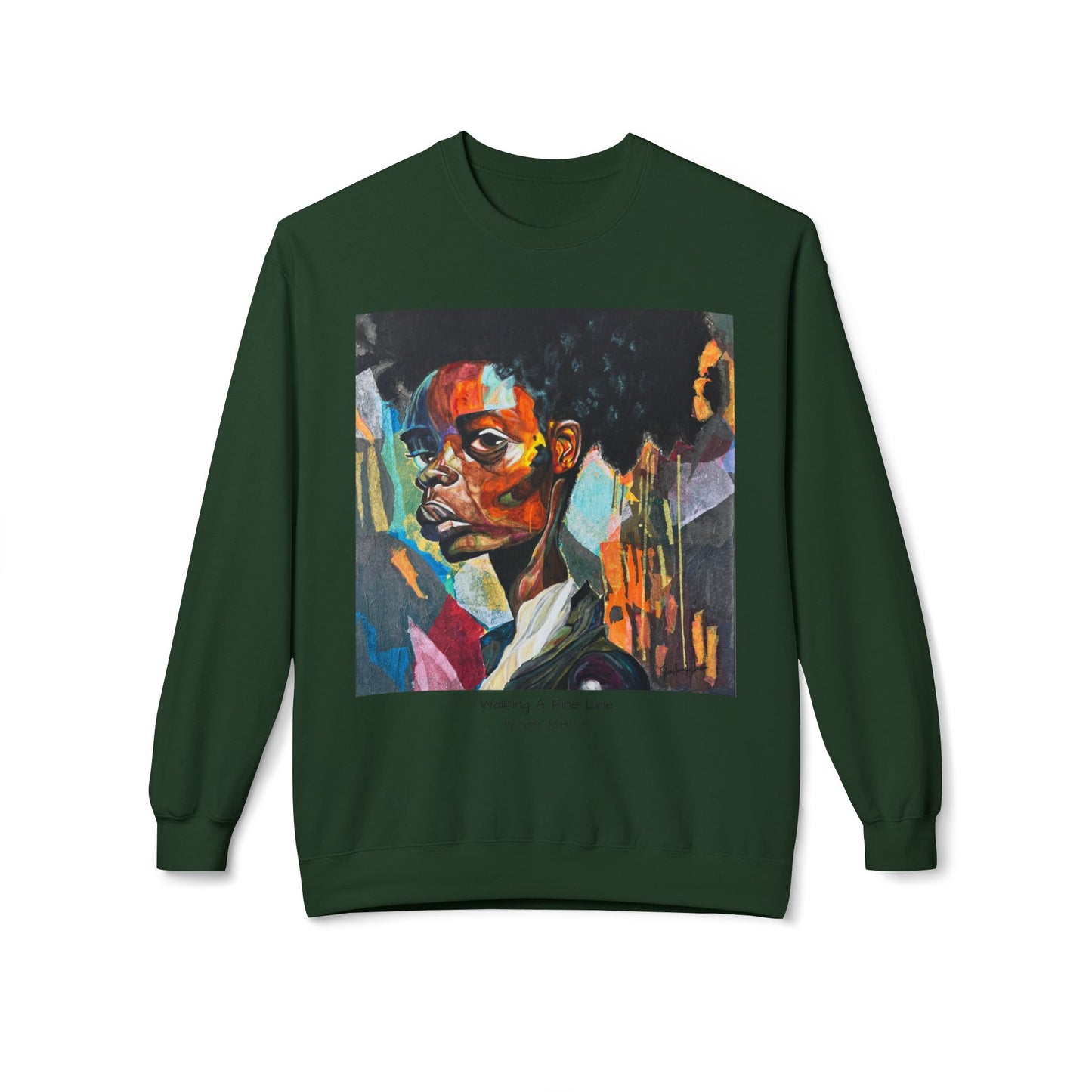 Walking A Fine Line - Artist Tylear - Unisex Midweight Softstyle Fleece Crewneck Sweatshirt