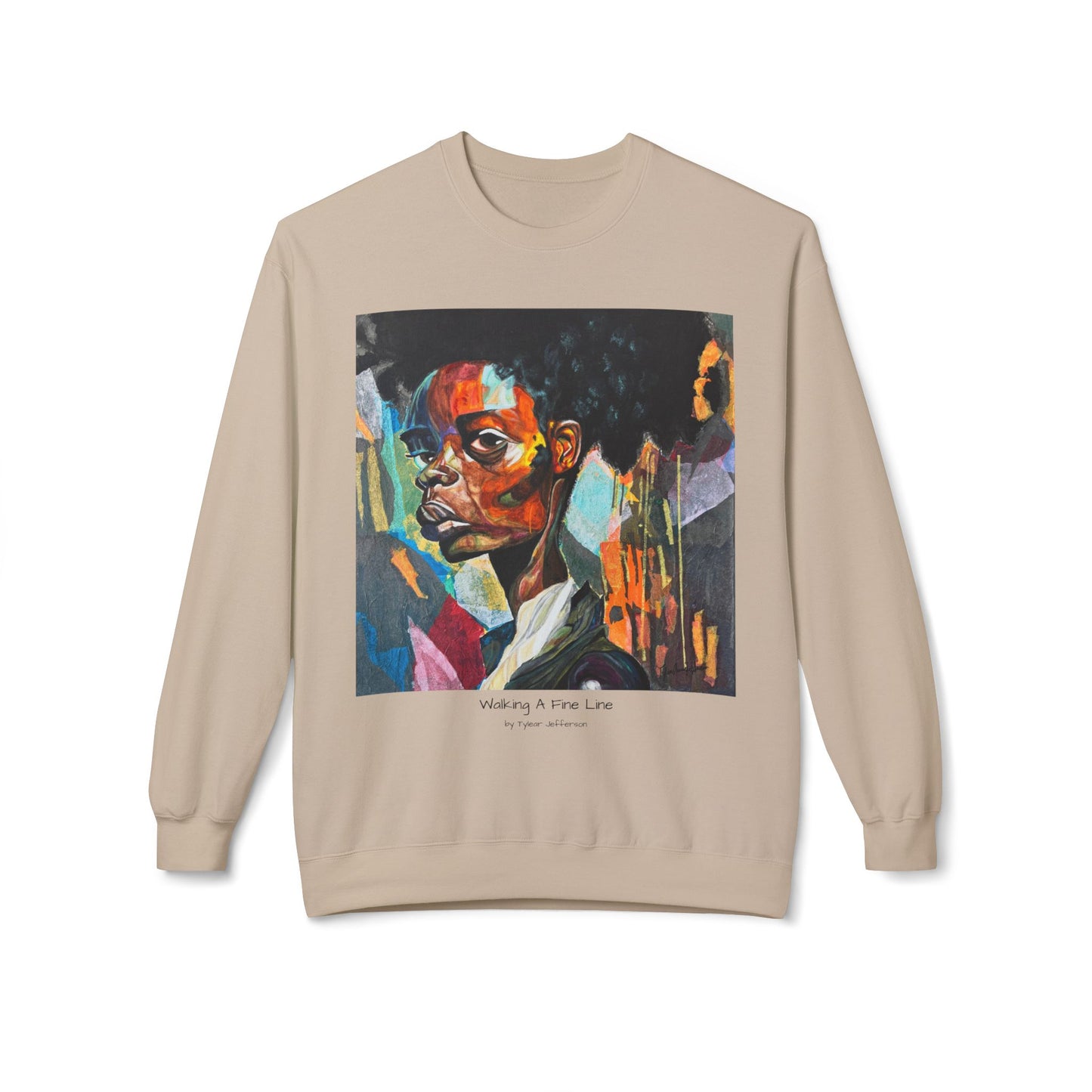 Walking A Fine Line - Artist Tylear - Unisex Midweight Softstyle Fleece Crewneck Sweatshirt