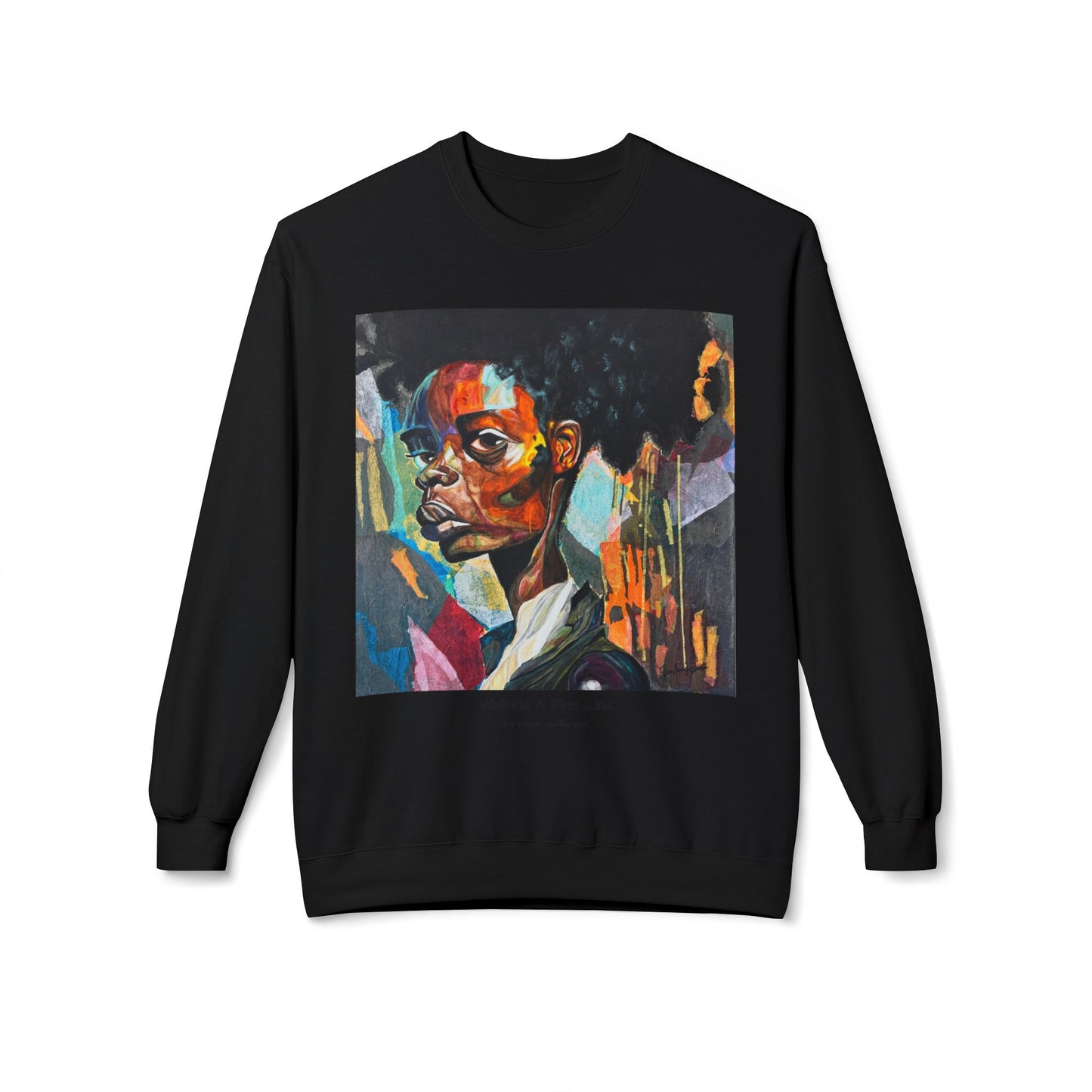 Walking A Fine Line - Artist Tylear - Unisex Midweight Softstyle Fleece Crewneck Sweatshirt