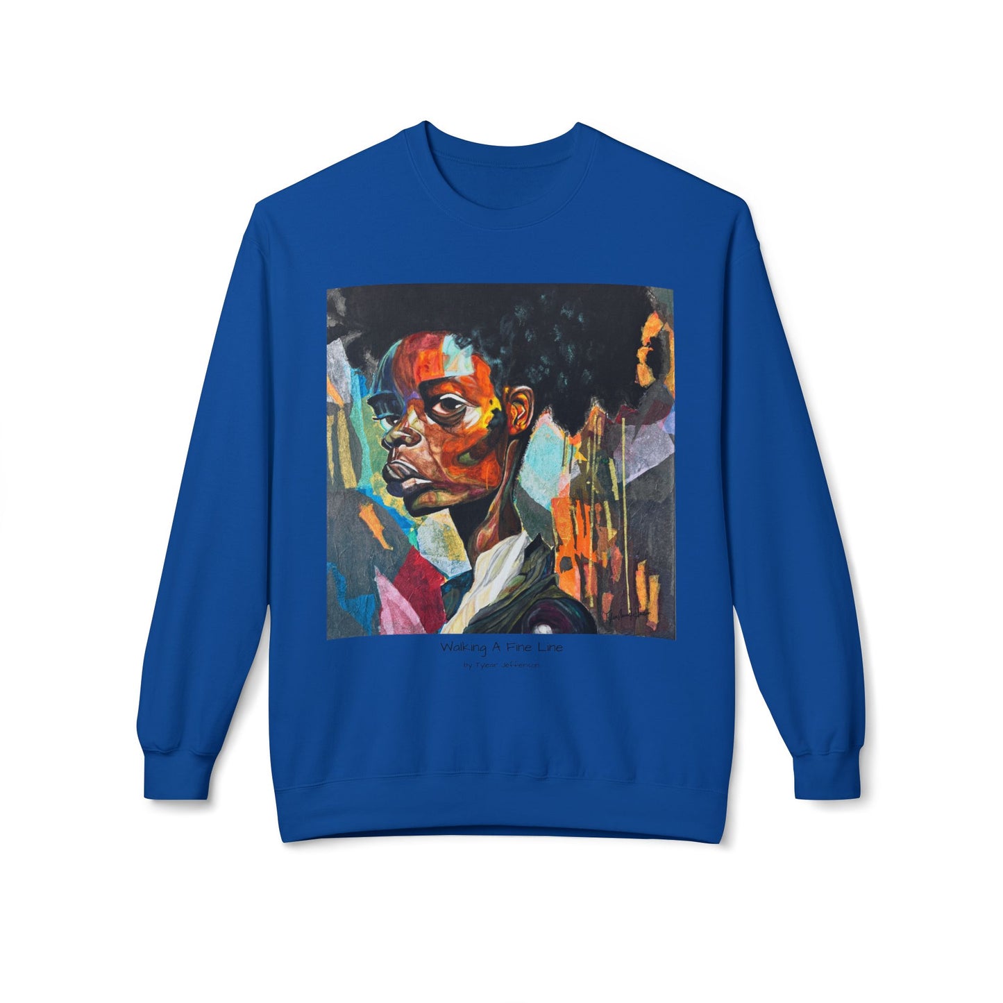 Walking A Fine Line - Artist Tylear - Unisex Midweight Softstyle Fleece Crewneck Sweatshirt