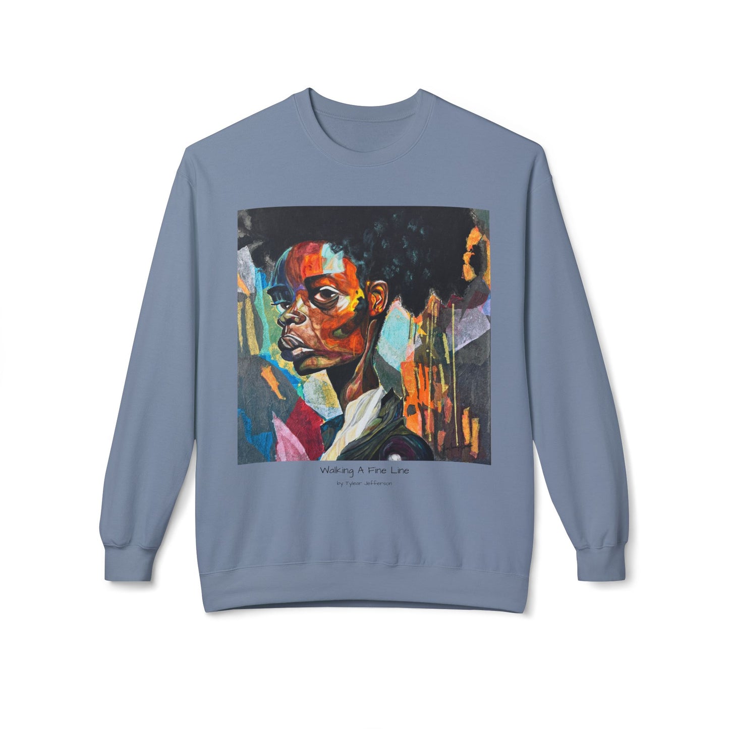 Walking A Fine Line - Artist Tylear - Unisex Midweight Softstyle Fleece Crewneck Sweatshirt