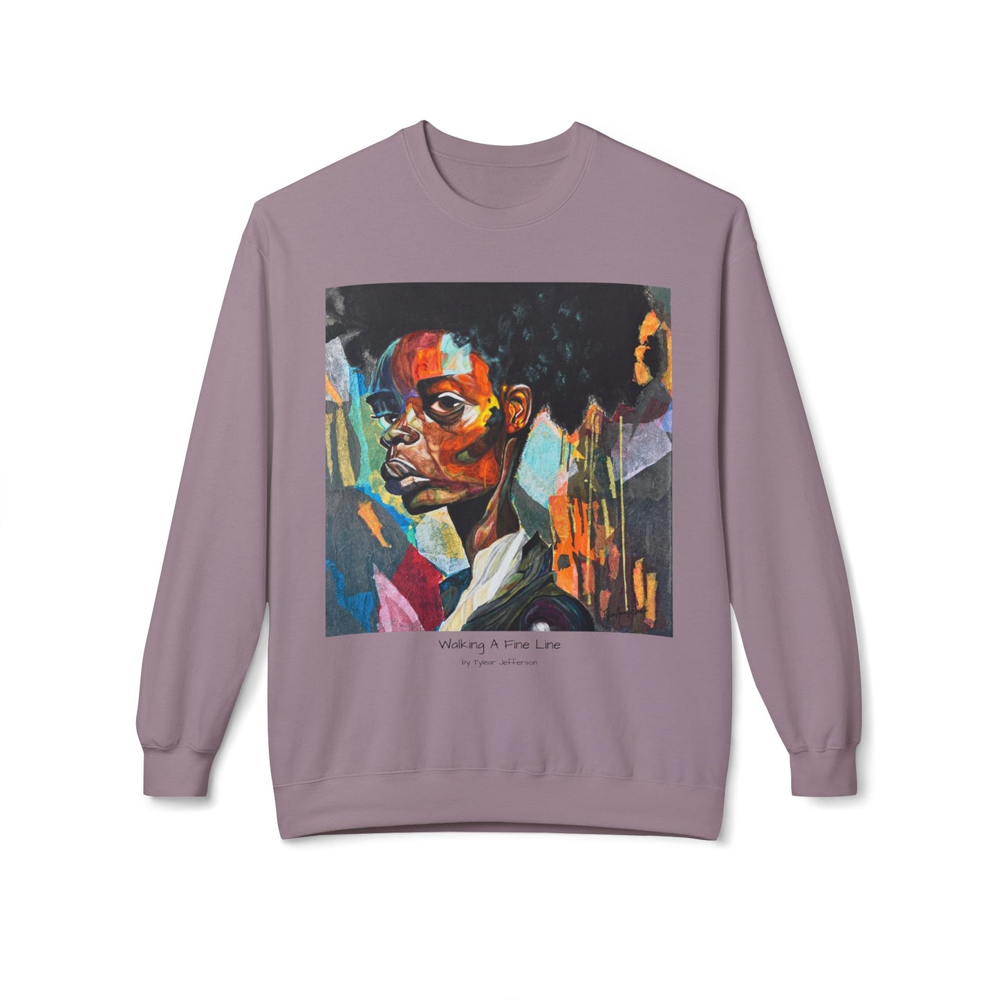 Walking A Fine Line - Artist Tylear - Unisex Midweight Softstyle Fleece Crewneck Sweatshirt